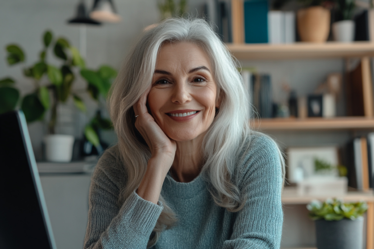 Menopausal woman smiling2