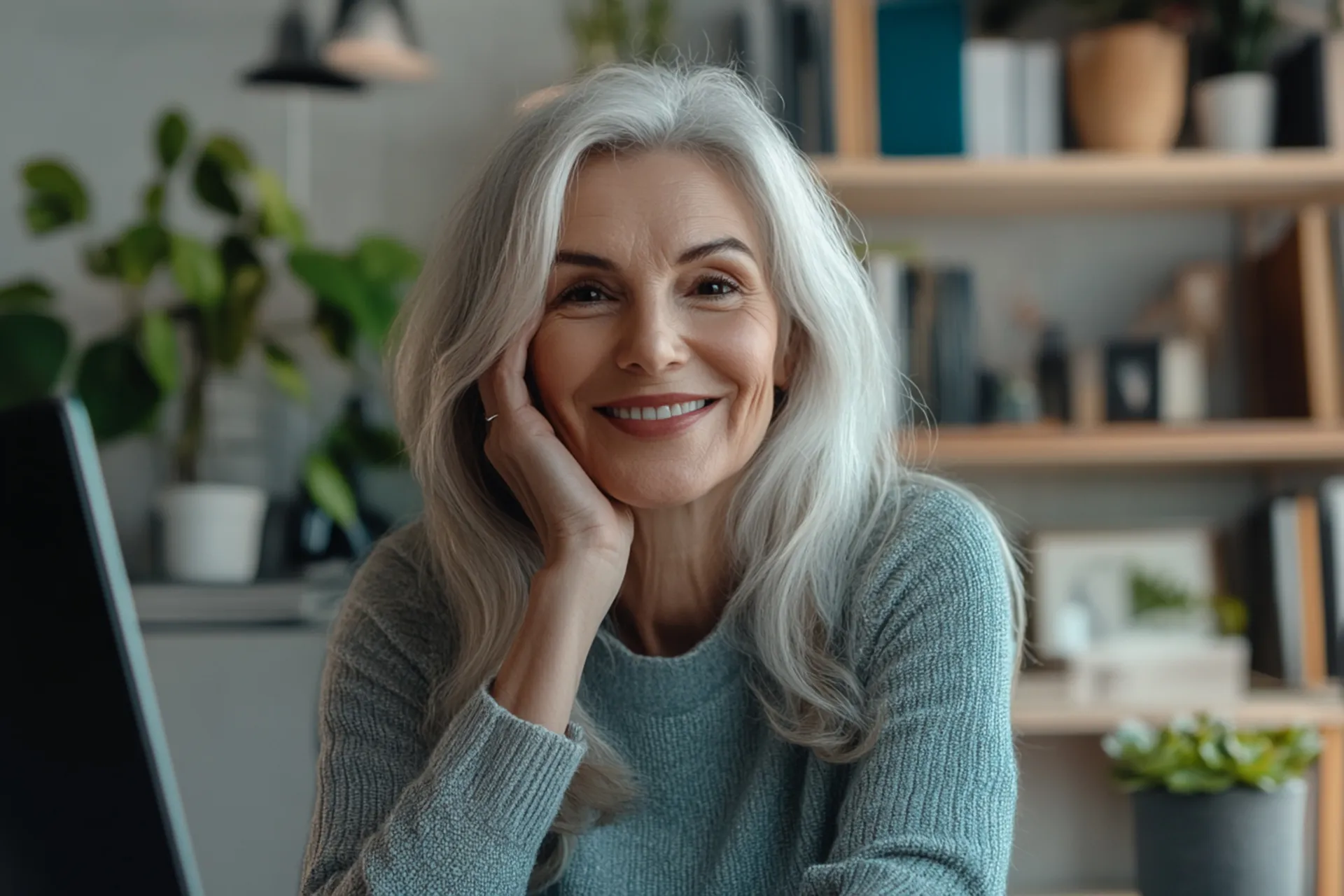 Menopausal woman smiling2